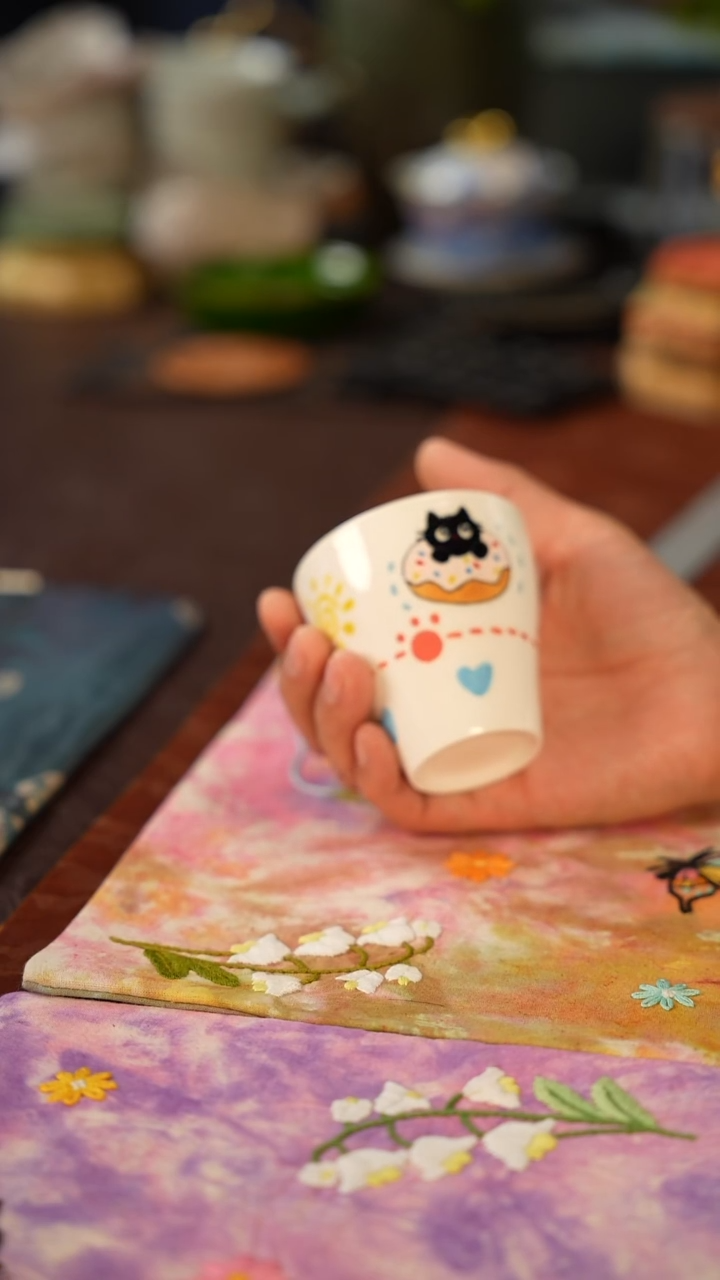 摆件三生有泥景德镇文创卡哇伊陶瓷