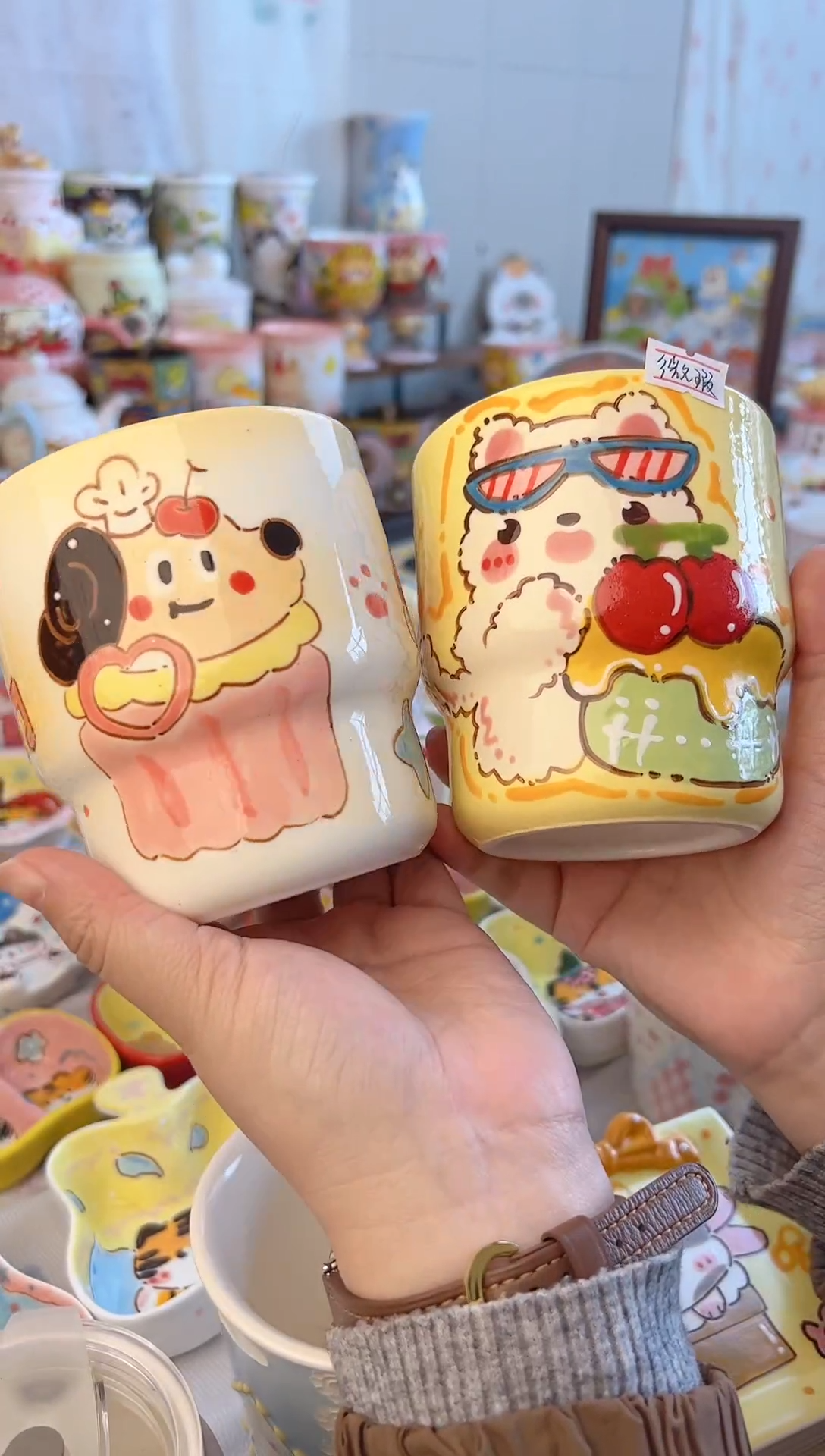 摆件陶章****子景德镇陶瓷手绘微瑕