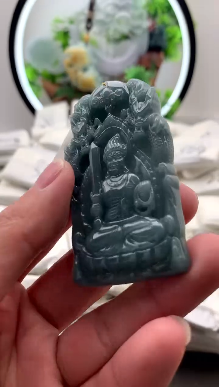 【闪购商品】翡翠颈饰未镶嵌不动明王