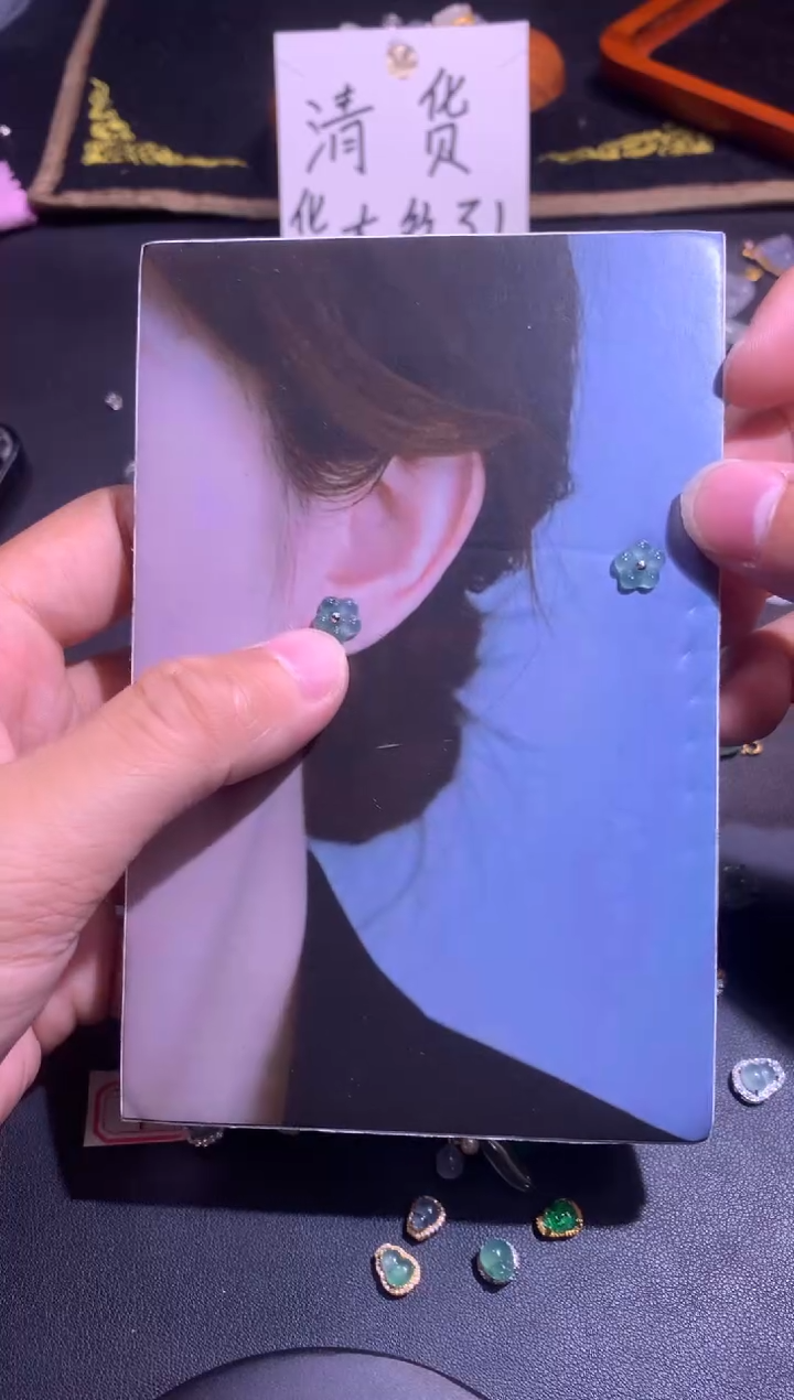 翡翠银S925镶嵌吊坠(不含链)1111