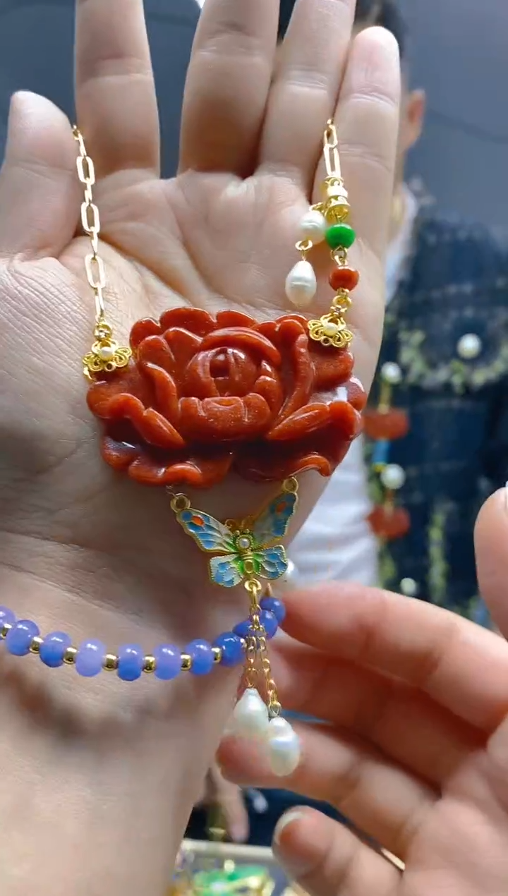 【闪购商品】翡翠耳饰合金0293翡翠锁骨链