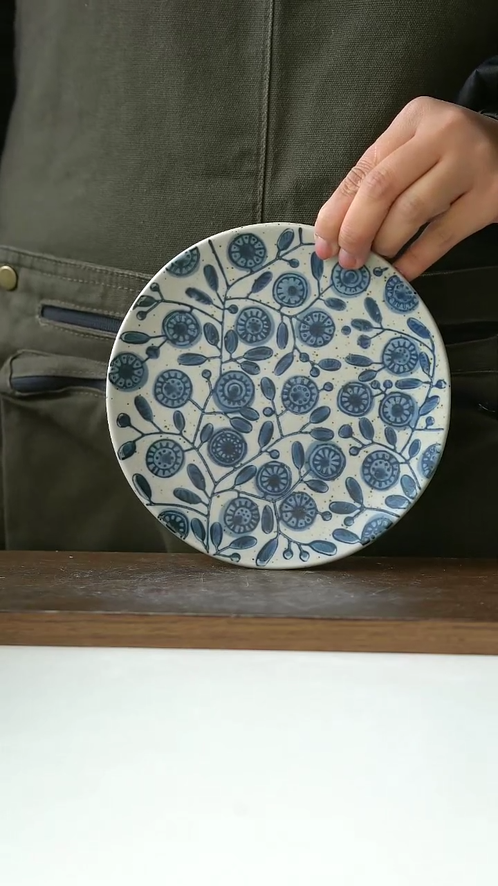 【闪购商品】陶瓷手绘金盏花甜品盘16cm@4-2@