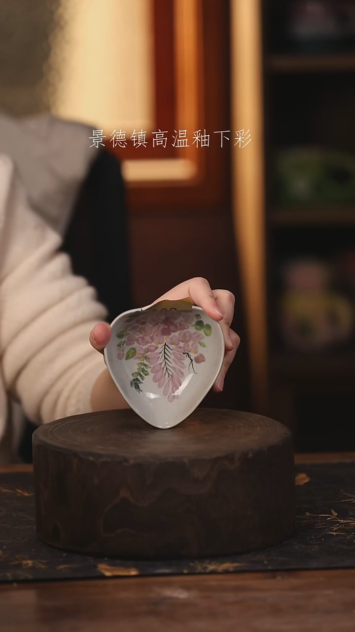 陶瓷景德镇高温釉下手绘陶瓷@L102@