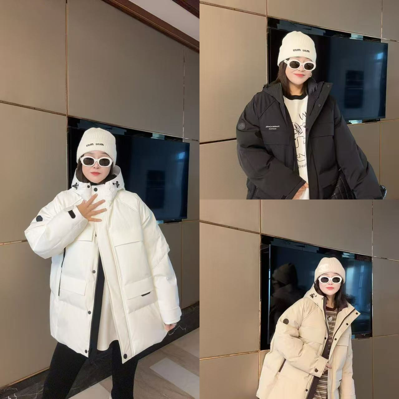 【防风羽绒服】户外连帽冲锋衣羽绒服8625388（小码衣长约74cm）