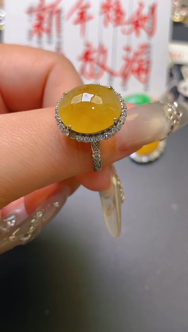 【闪购商品】翡翠耳饰银S925镶嵌天然A货翡翠1