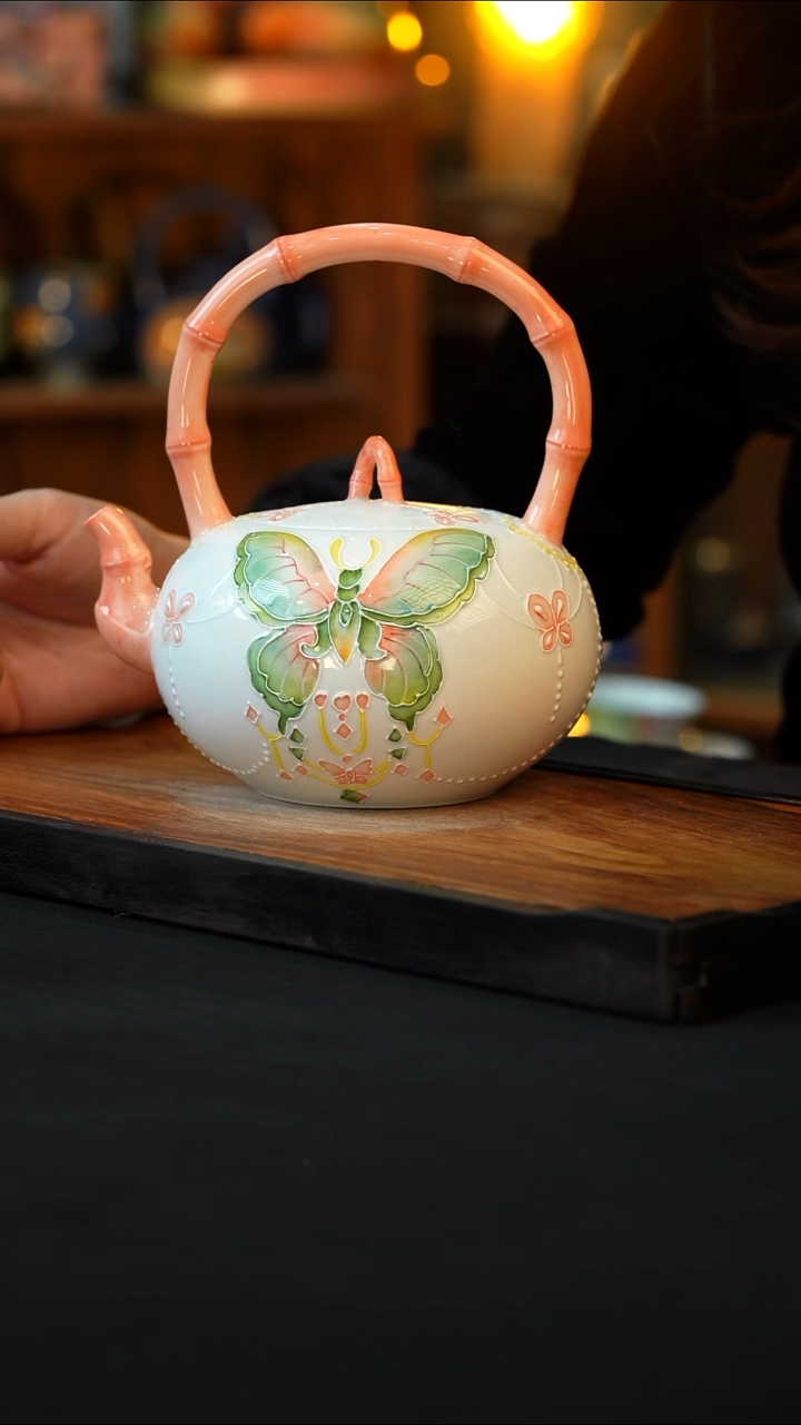 杯手绘心瓷陶瓷浮力