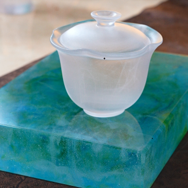 东方器韵-心缘堂【琉璃凝香盖碗】简约纯手工茶道耐热茶盖碗