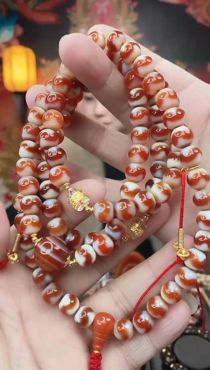 【闪购商品】玛瑙/玉髓毛衣链未镶嵌玛瑙牙牙108毛衣链