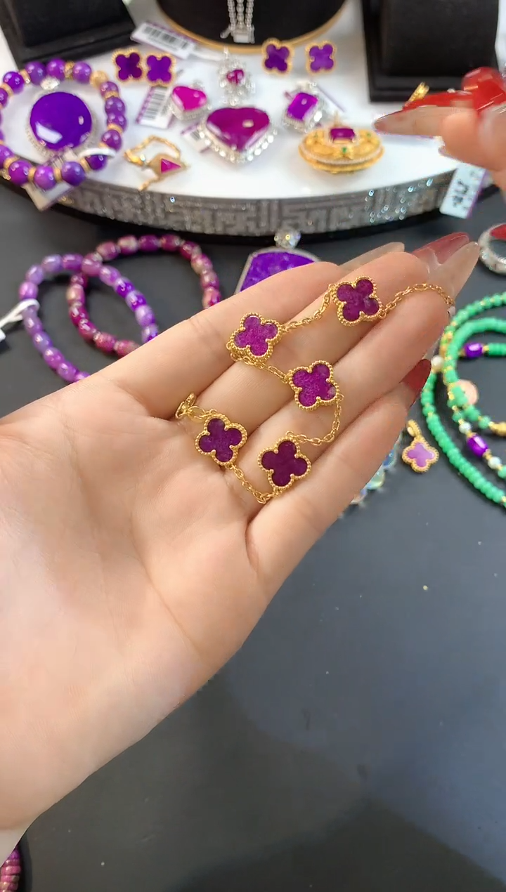 【闪购商品】苏纪石（舒俱来）.足金镶嵌舒俱来手链