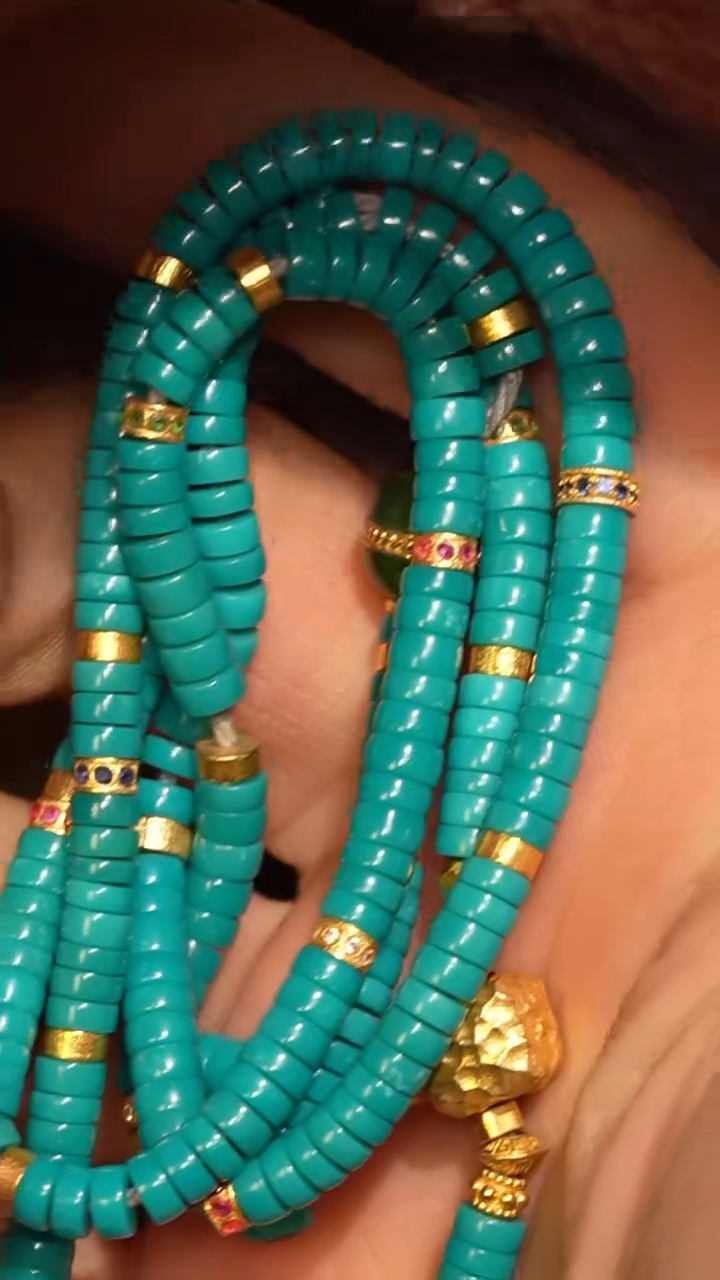 【闪购商品】绿松石颈饰未镶嵌冲赛康胡子哥，DIY一90