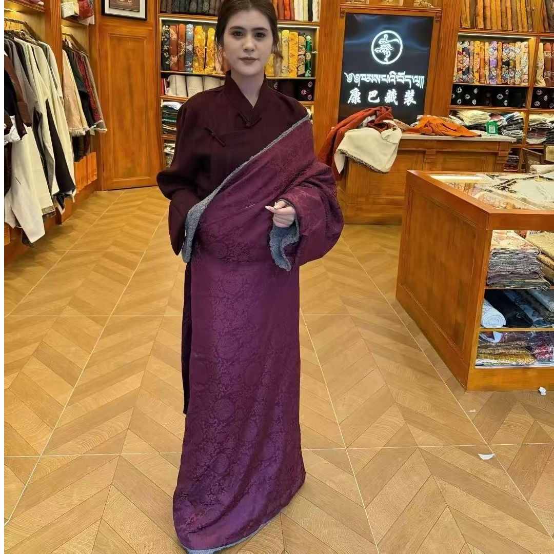 服装长款藏袍藏式藏服套装外套傣装传统上衣旗袍藏装