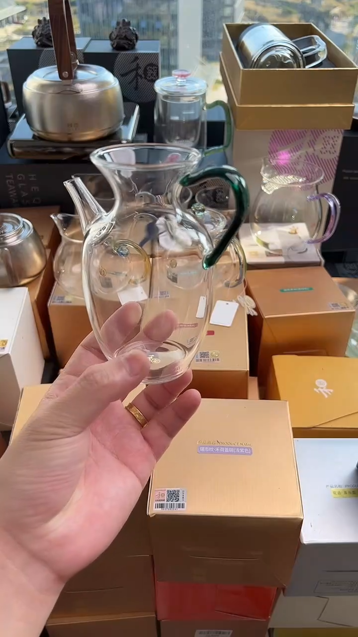 @@禾妃仿宋执壶墨绿色