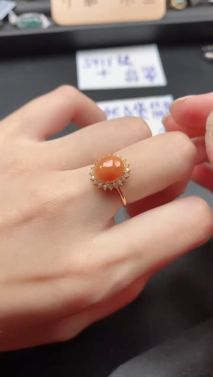 翡翠戒指银S925镶嵌51511