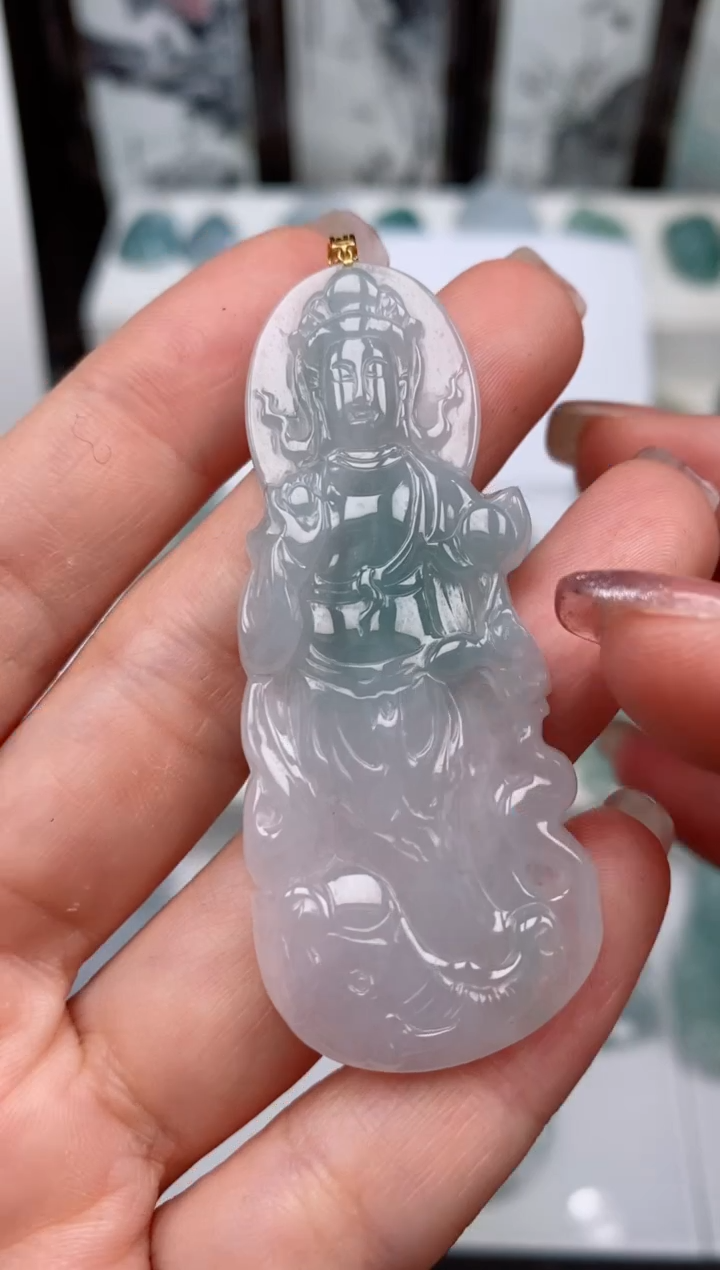 【闪购商品】翡翠颈饰18K金镶嵌吊坠