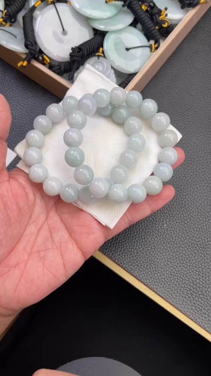 颈饰未镶嵌翡翠天然缅甸翡翠A货多样性发一手串P12