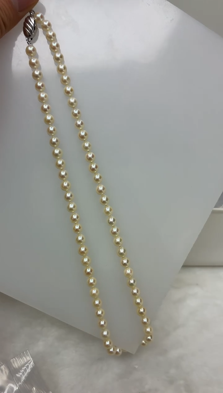 未镶嵌DA海水珍珠羽皇金串链6-7 y1166