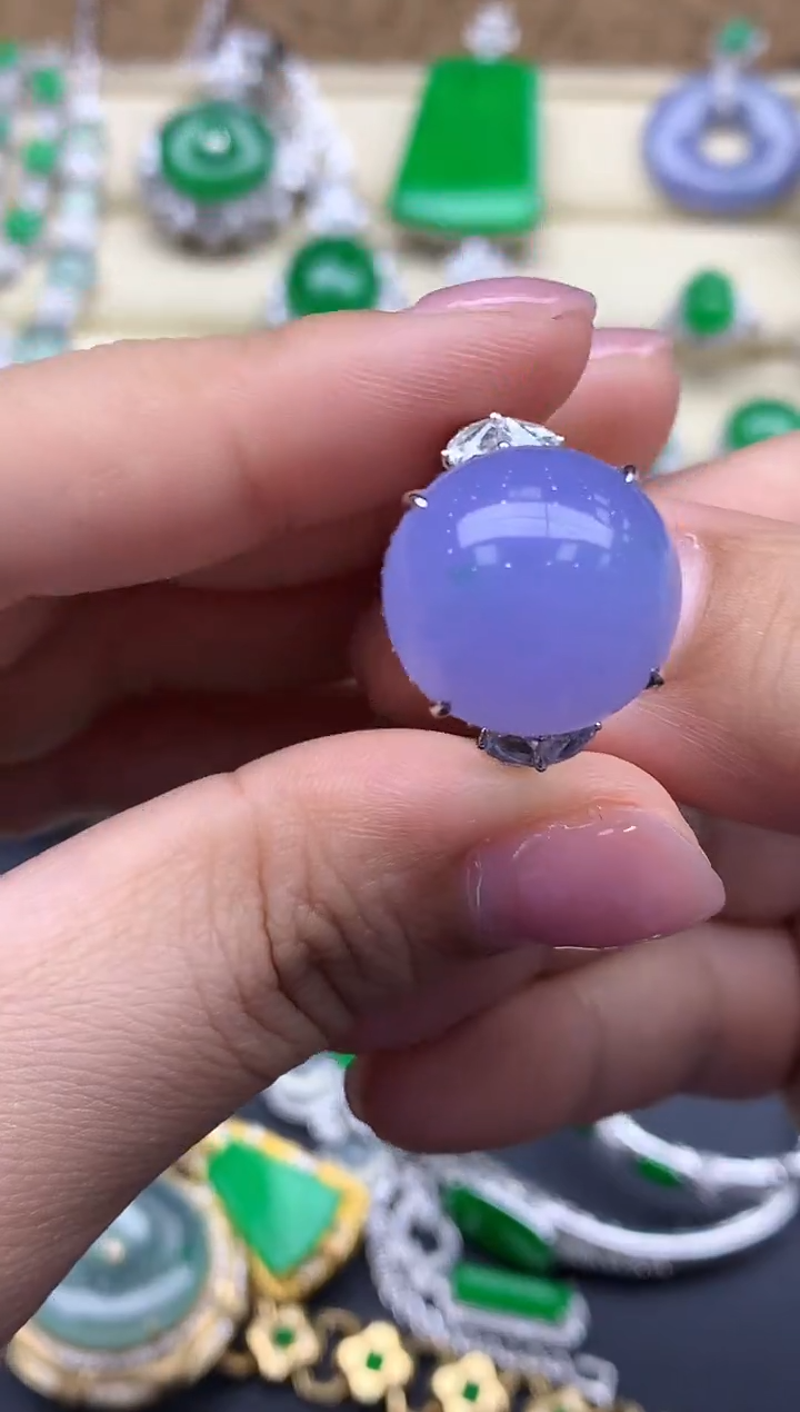 【闪购商品】翡翠戒指18K金镶嵌799-定金20000总价82500