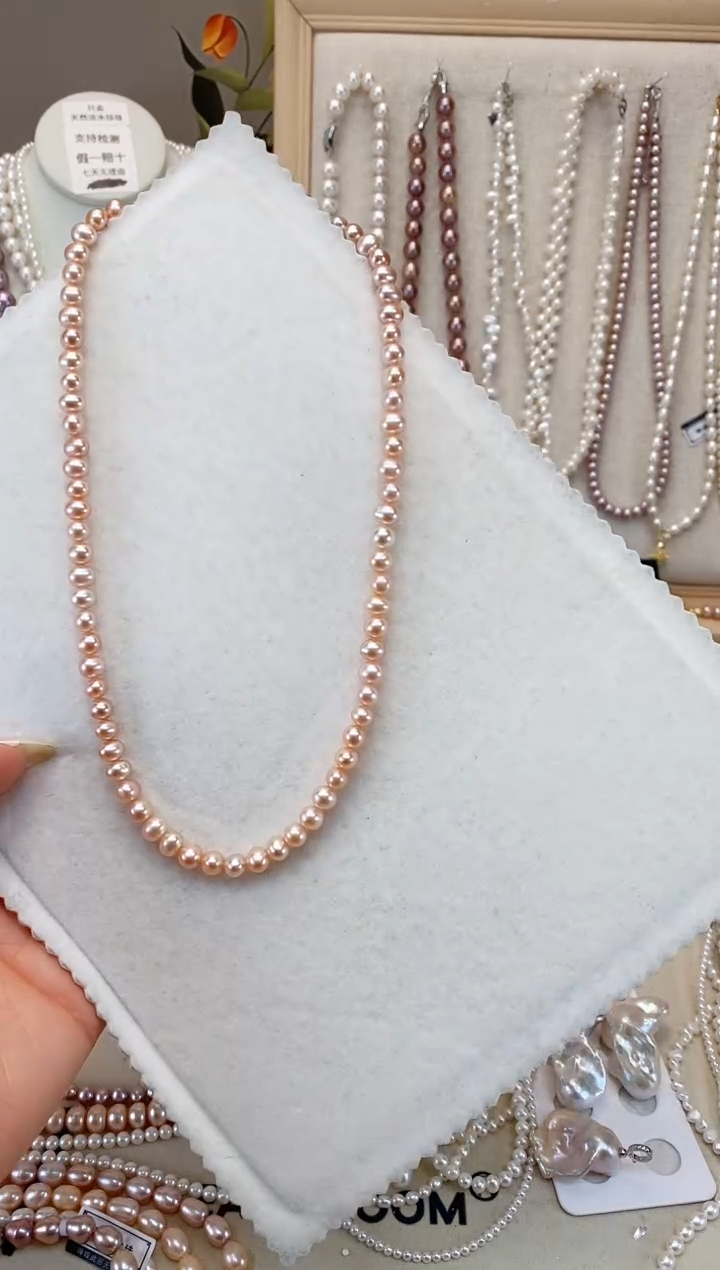 【闪购商品】淡水珍珠颈饰银S925镶嵌中国红鹅蛋项链