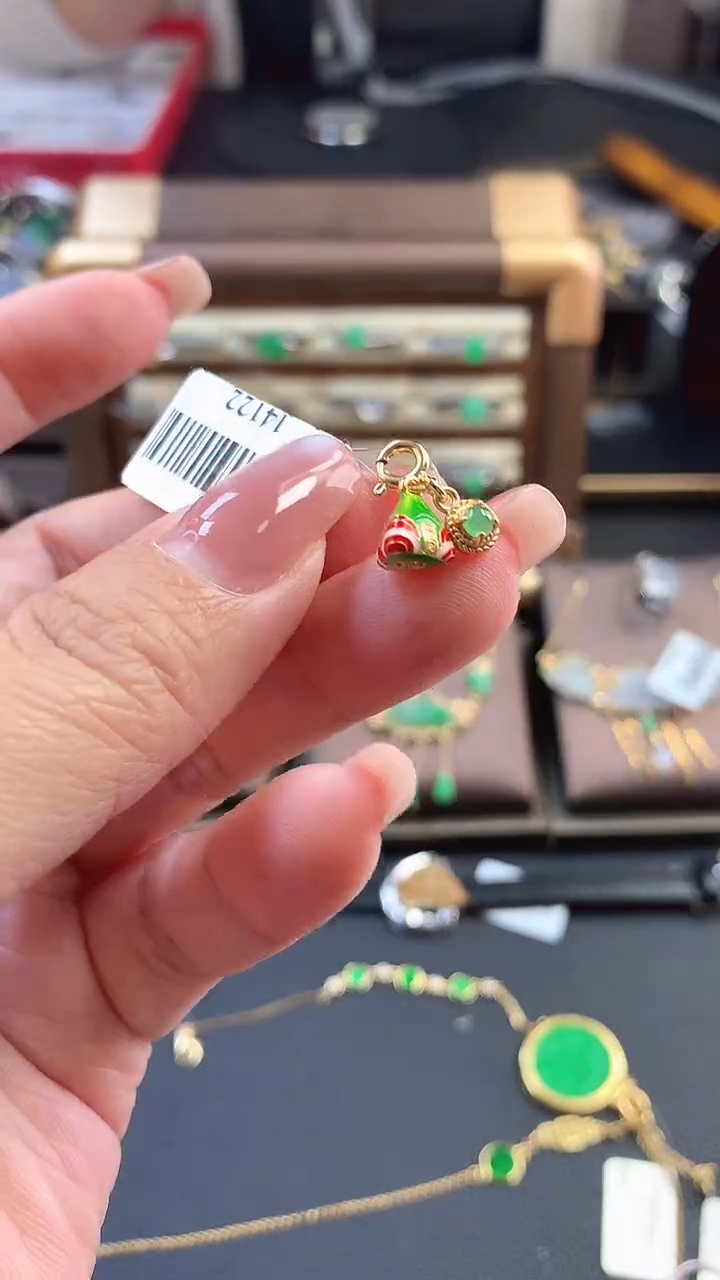 颈饰银S925镶嵌翡翠14122