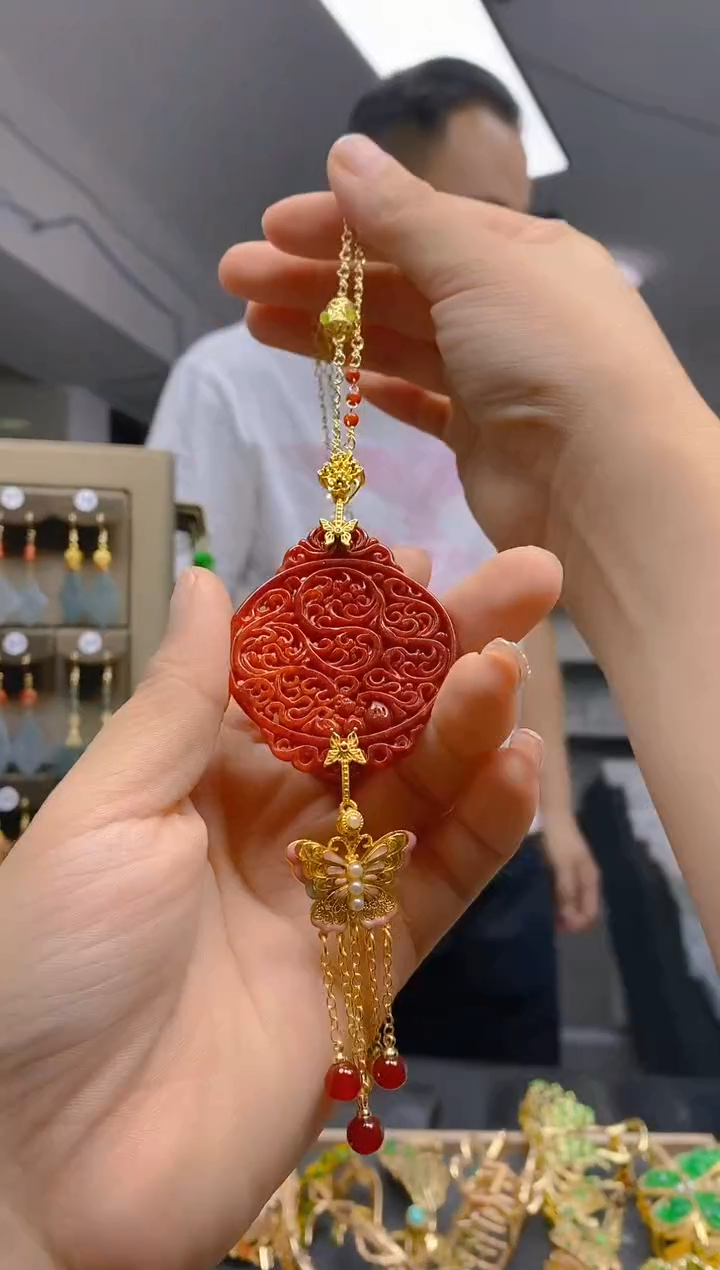 【闪购商品】翡翠耳饰合金371翡翠锁骨链