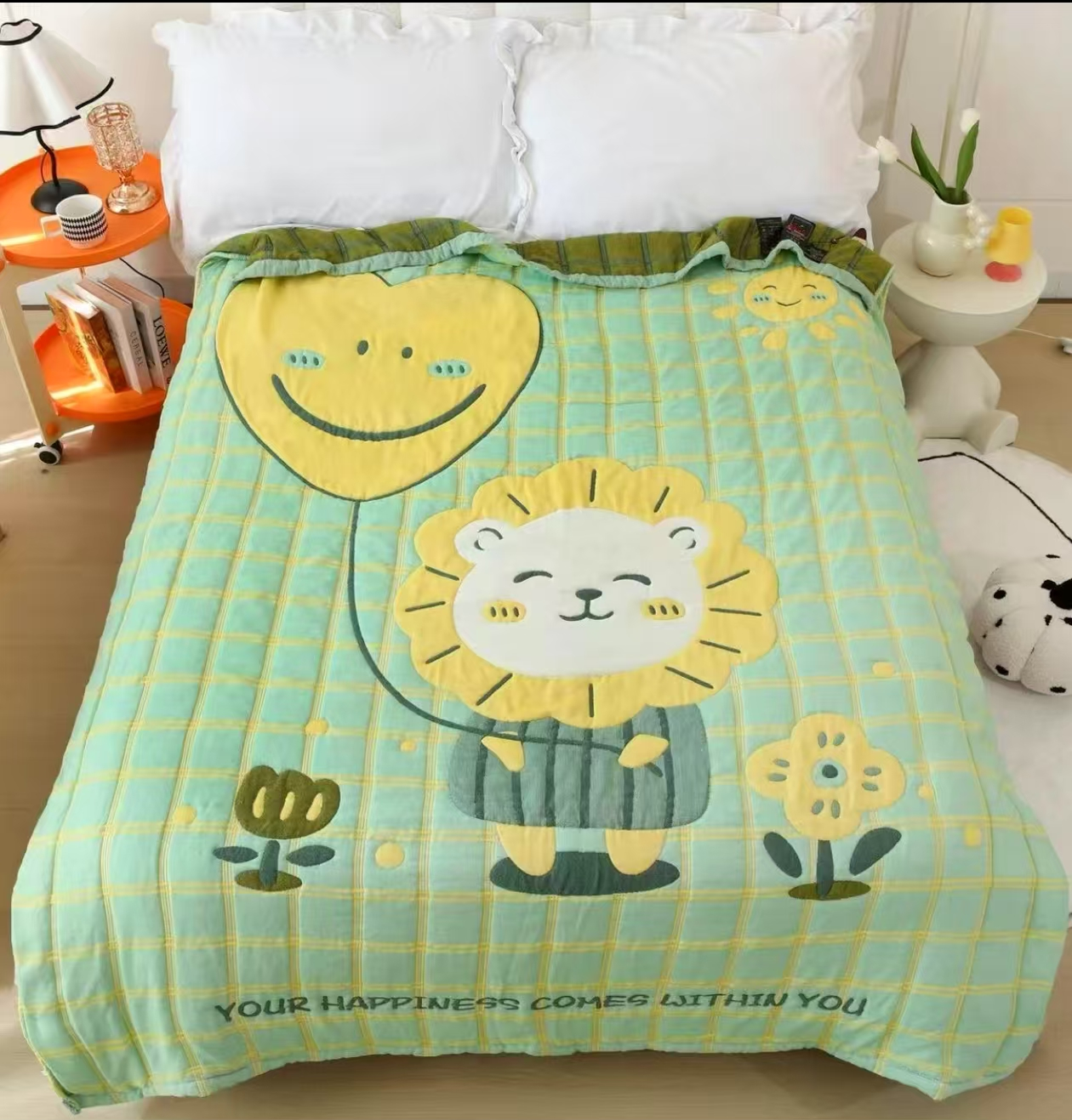 【清新小狮子】120*150cm纯棉柔软舒适多功能小被