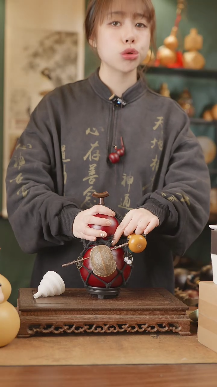 【闪购商品】72号精品天然大漆工艺防渗内胆酒葫芦~