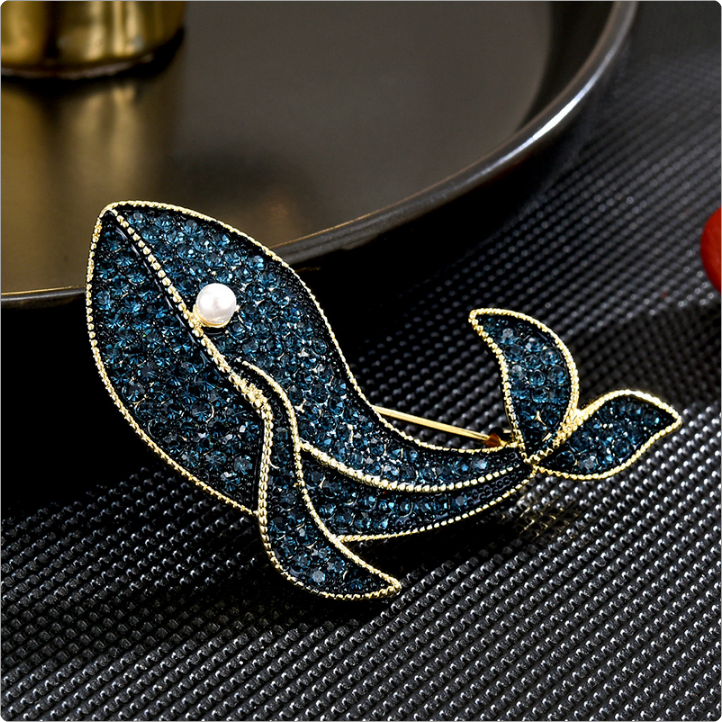  1702蓝色鲸鱼胸针