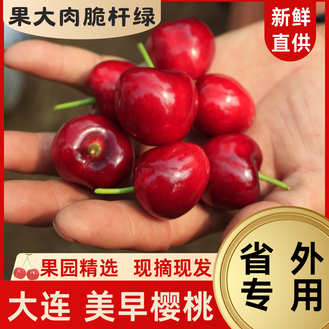 (外省姐妹)大连美早樱桃空运贵在邮费