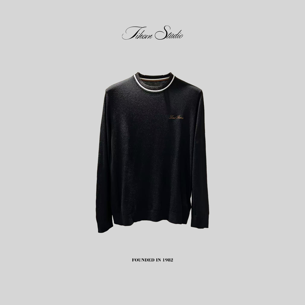 【睿智】2025冬季新款时尚设计男士圆领毛衣打底衫25001