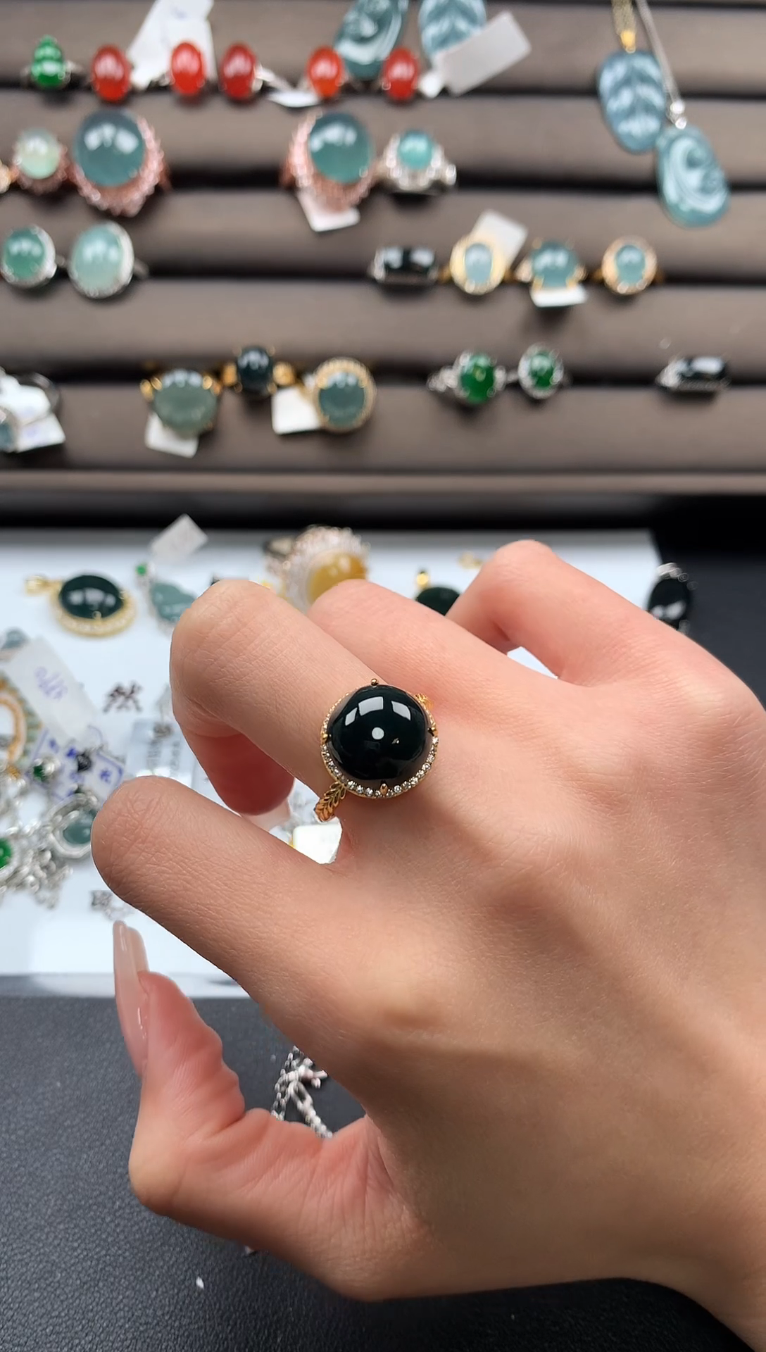 【闪购商品】翡翠戒指银S925镶嵌321323123