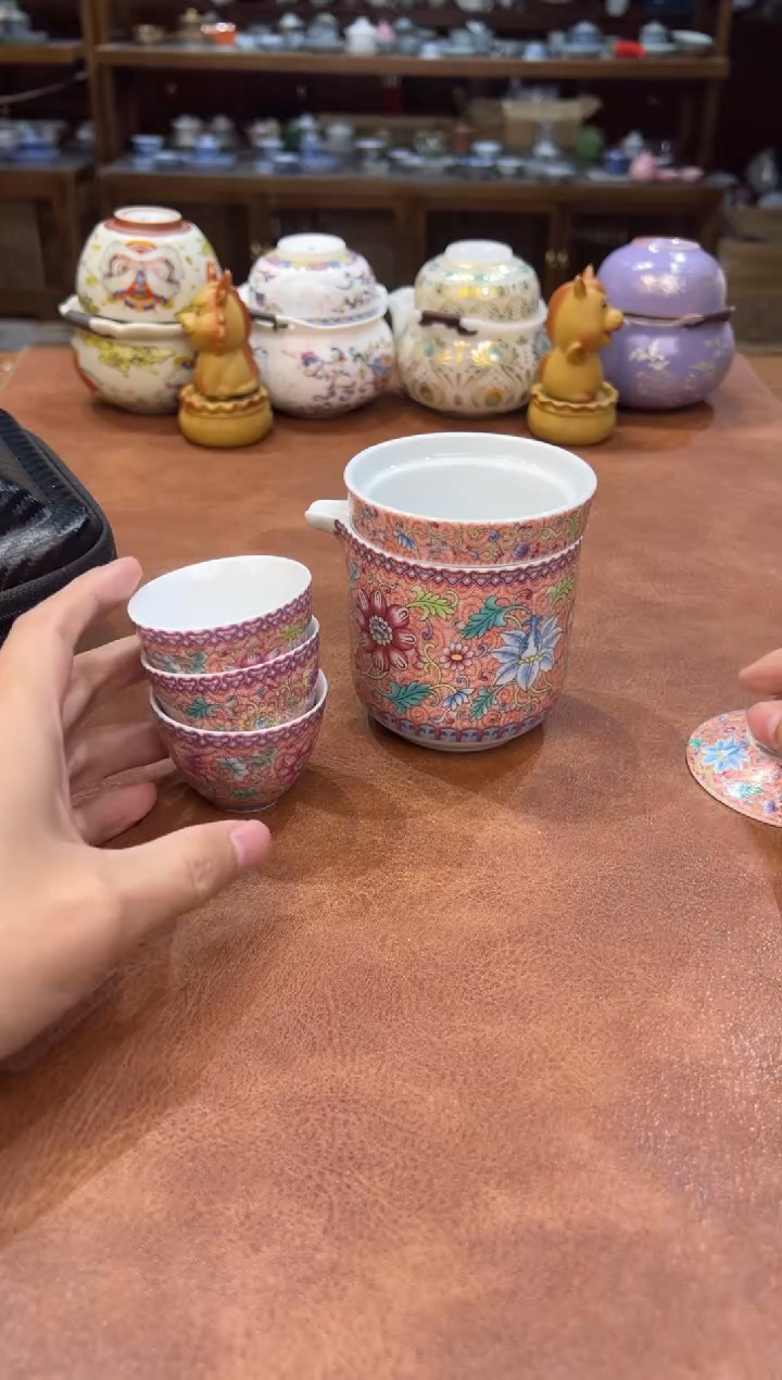 真的很便宜会开片的旅行茶具