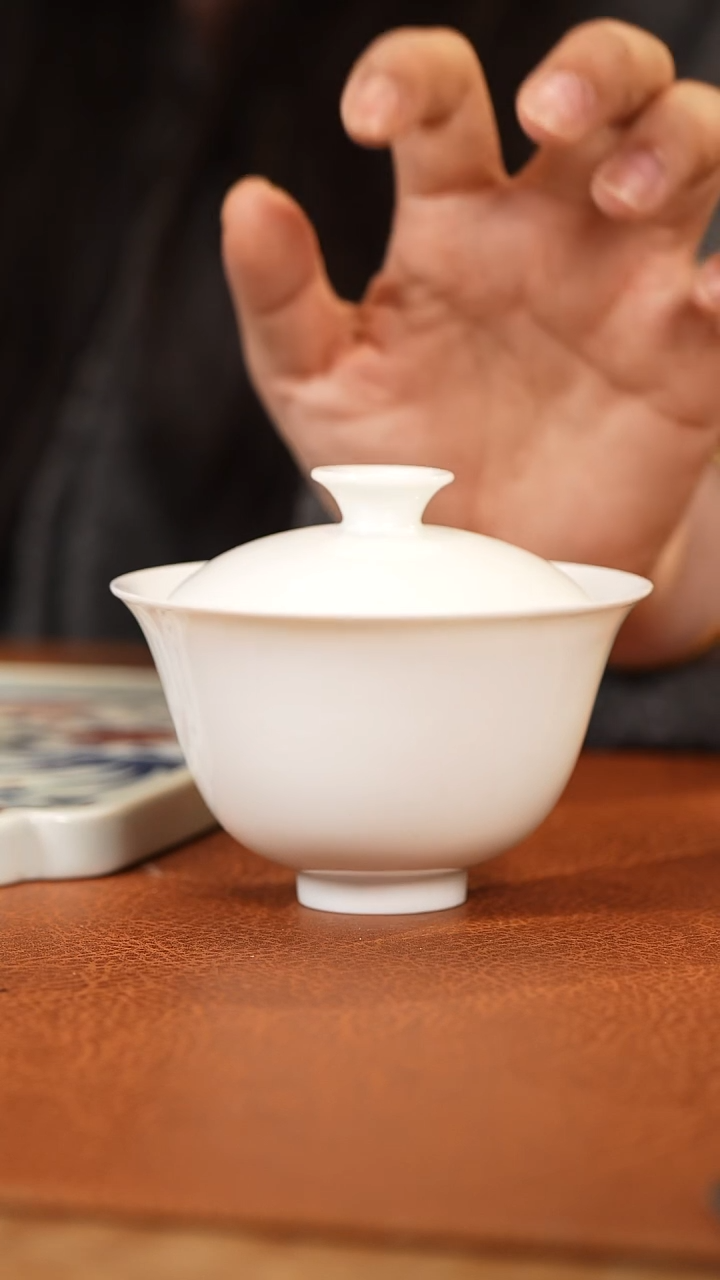 【闪购商品】杯景德镇高白泥白胎 元宝盖碗