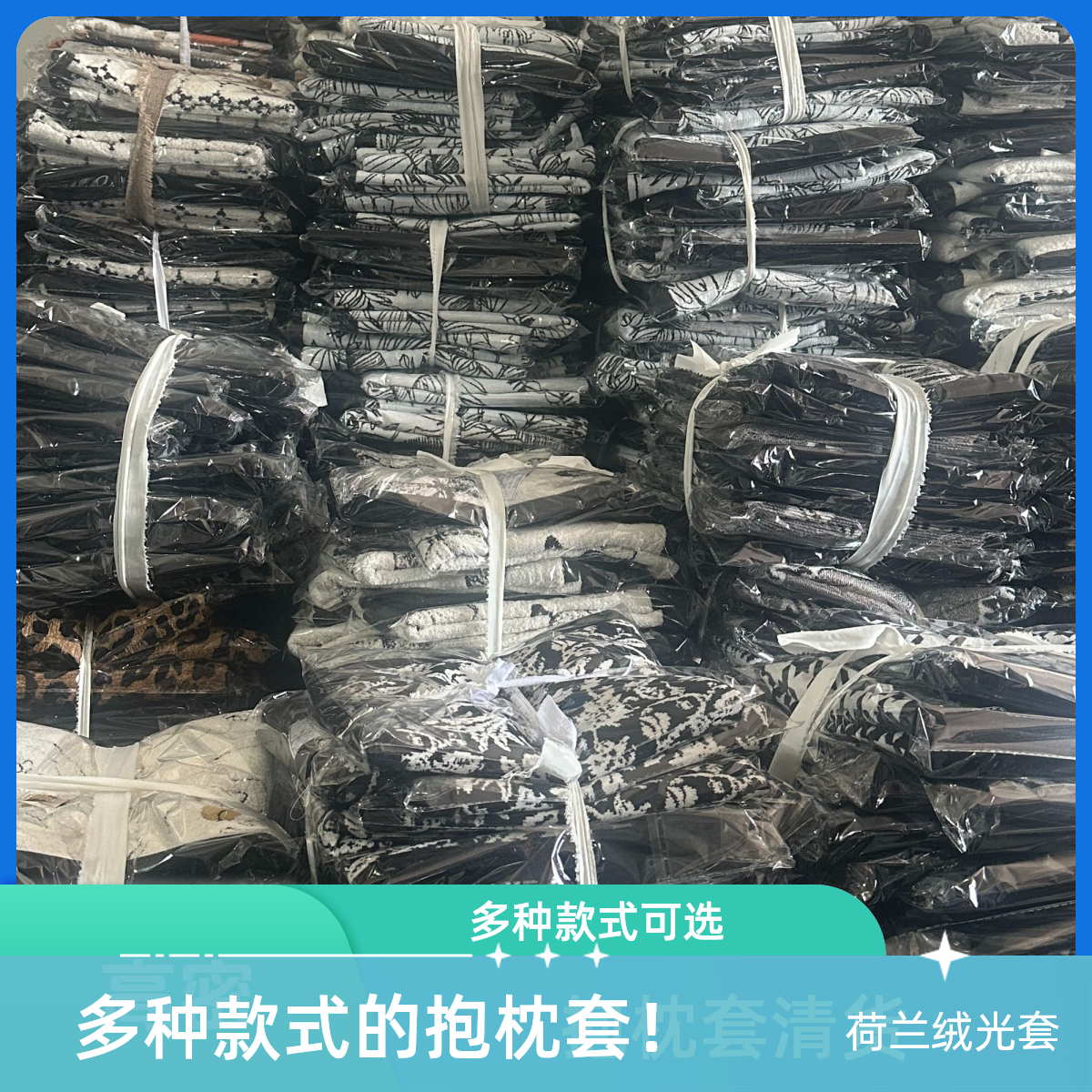 （光套不含芯按编号拍）荷兰绒提花印花刺绣抱枕套光套高密替换装