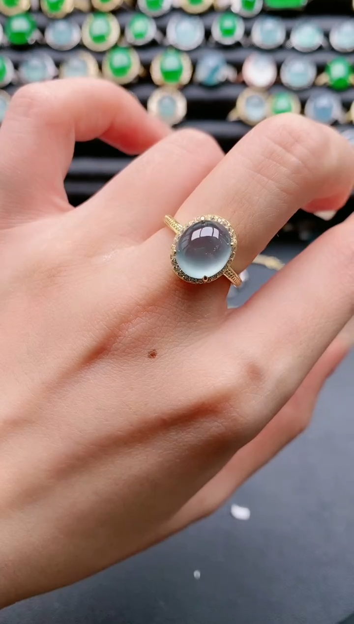 【闪购商品】翡翠戒指银S925镶嵌1111111