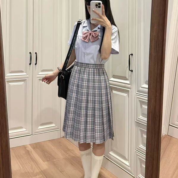 口袋商店 [鸢井女子] 原创JK百褶裙学院风格裙高腰百搭短裙
