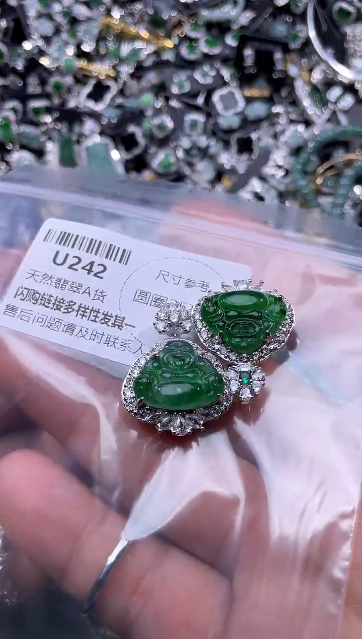 【闪购商品】翡翠颈饰未镶嵌U242多样性发其一