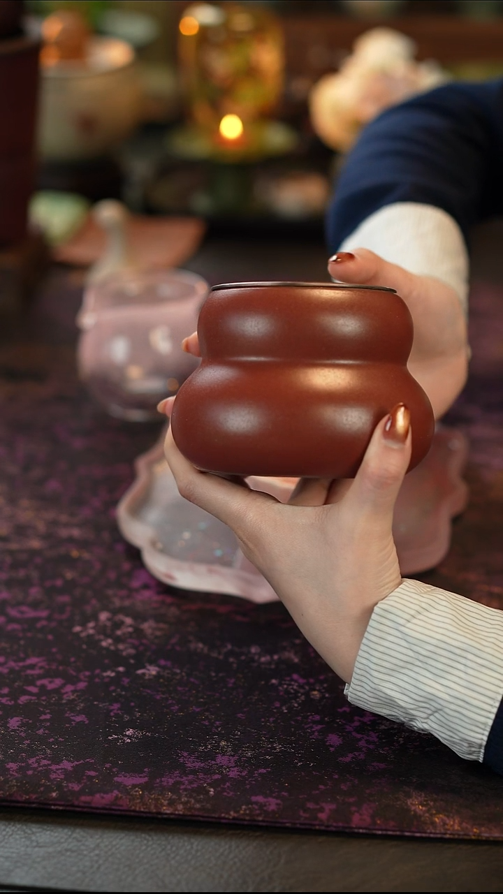 1111111粗陶福禄建水红色