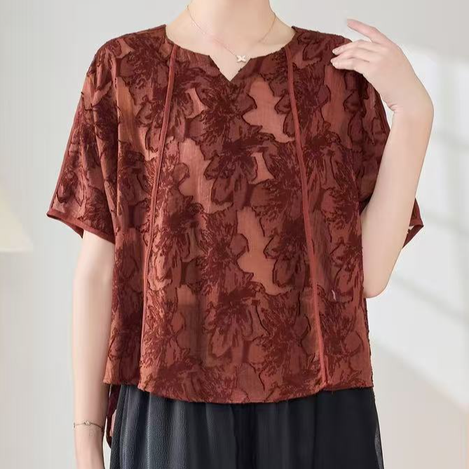 【渣渣推荐】25-812款 显瘦气质夏季宽松百搭短袖上衣