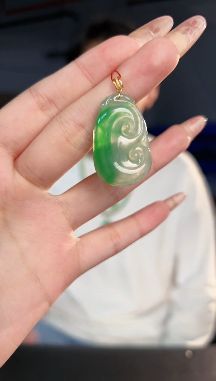 【闪购商品】翡翠颈饰18K金镶嵌缅料A货/支持复检/一件