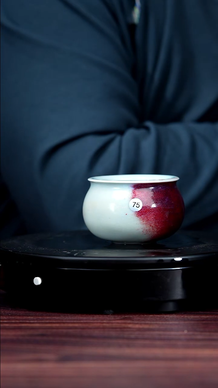 75#陈亚龙一级品原矿钧瓷钱袋杯