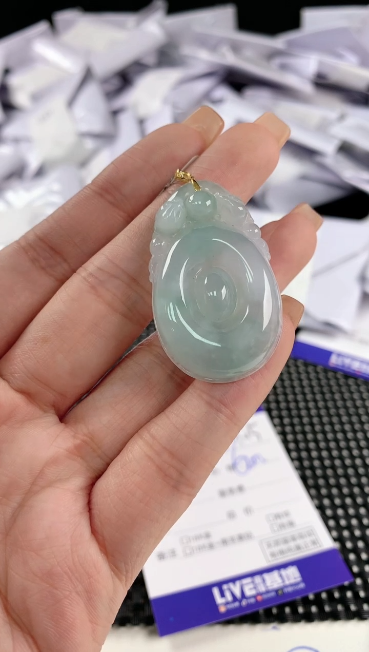 【闪购商品】翡翠颈饰18K金镶嵌翡翠49