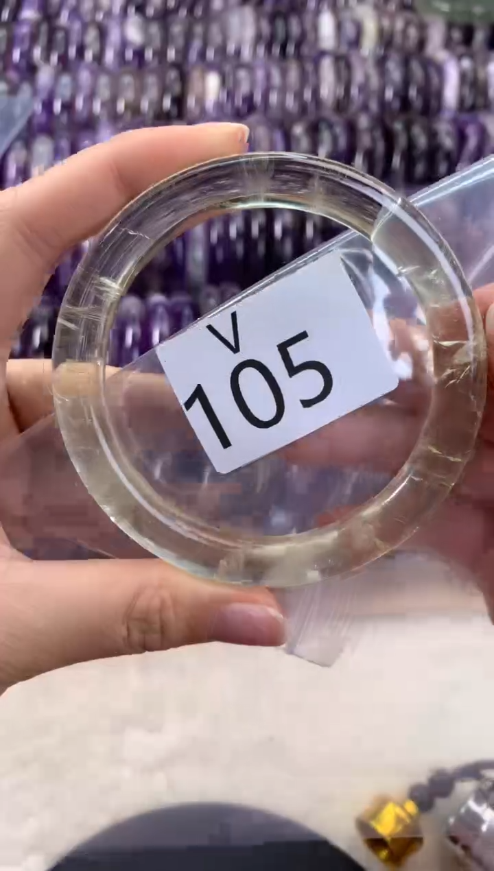 【闪购商品】水晶水晶手镯V未镶嵌105-62