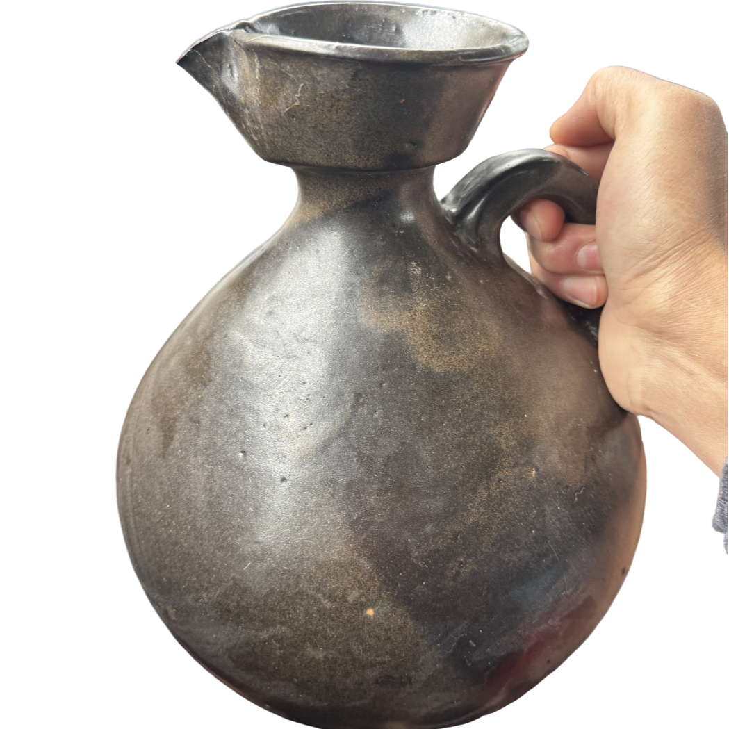 窑啊窑-纯手工老窑厂天然陶土和釉-传统土陶酒罐（中号约3.5L）