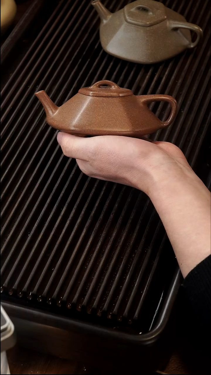 茶壶紫砂欧*半手工 六方合瓢 退火