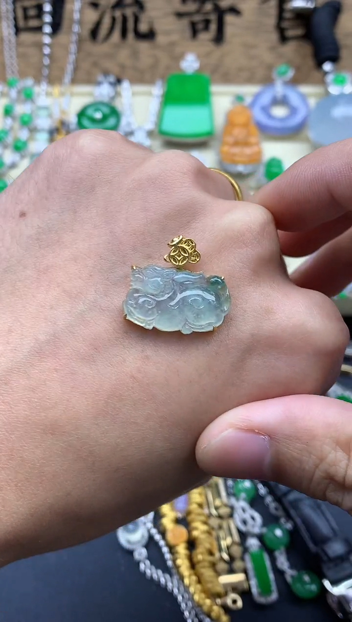 【闪购商品】翡翠颈饰18K金镶嵌116--中国好珍宝