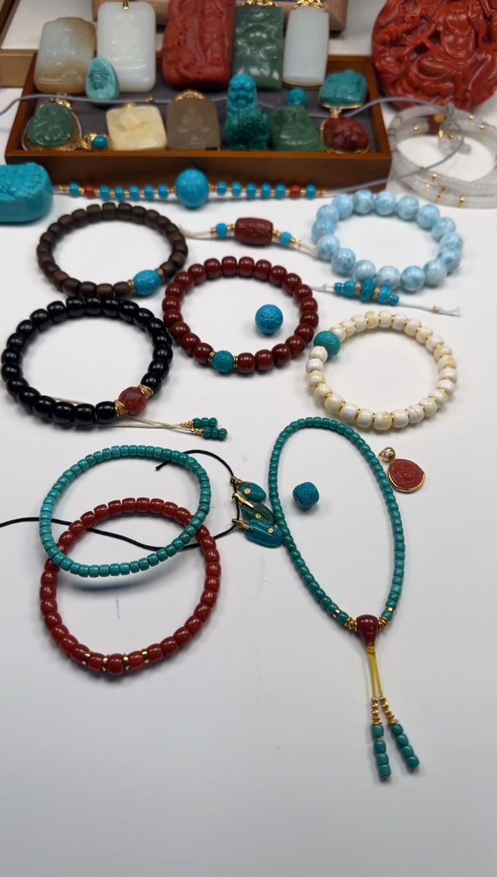 裸石蜜蜡18K金镶嵌小*～手串手串