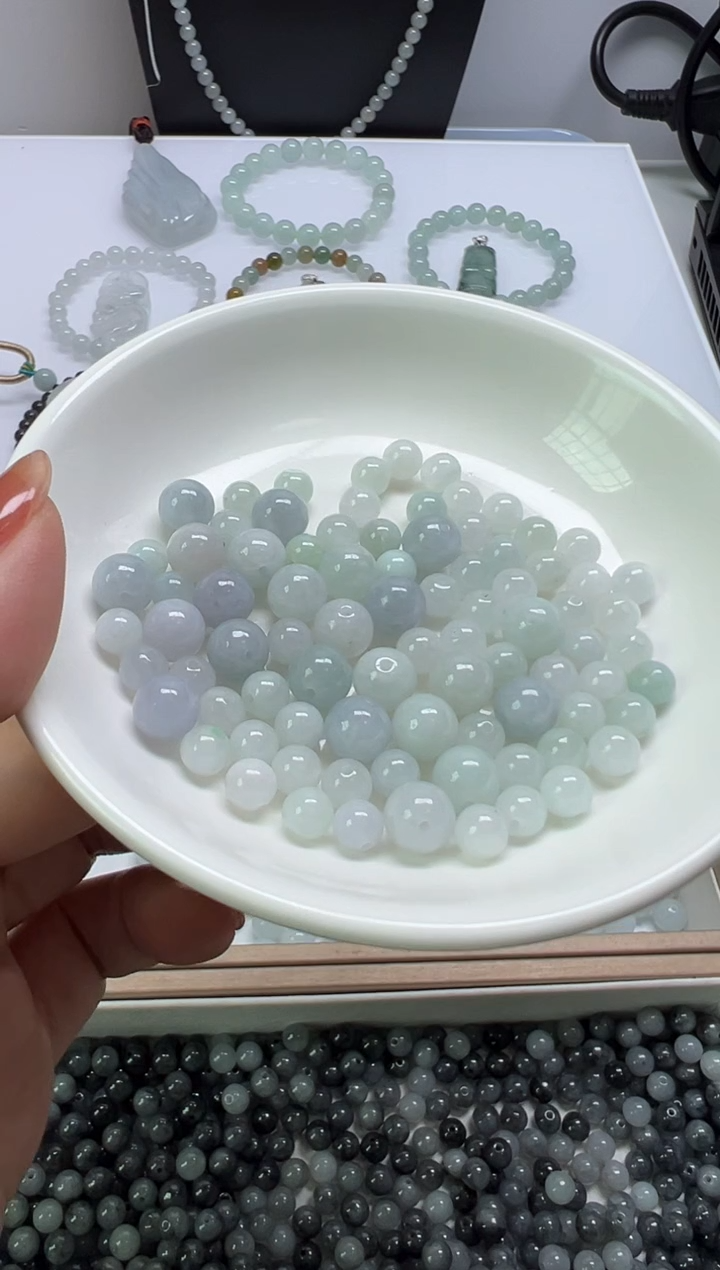 散珠翡翠仙*球纯天然缅甸A货翡翠