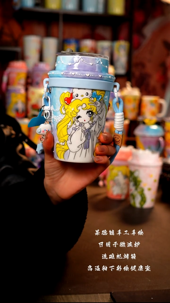 景德镇陶瓷手绘杯杯