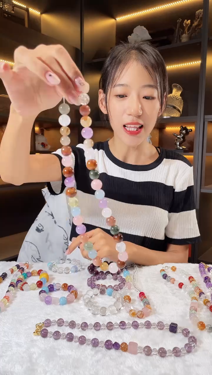 无非金属雪姐同款兔毛多宝项链