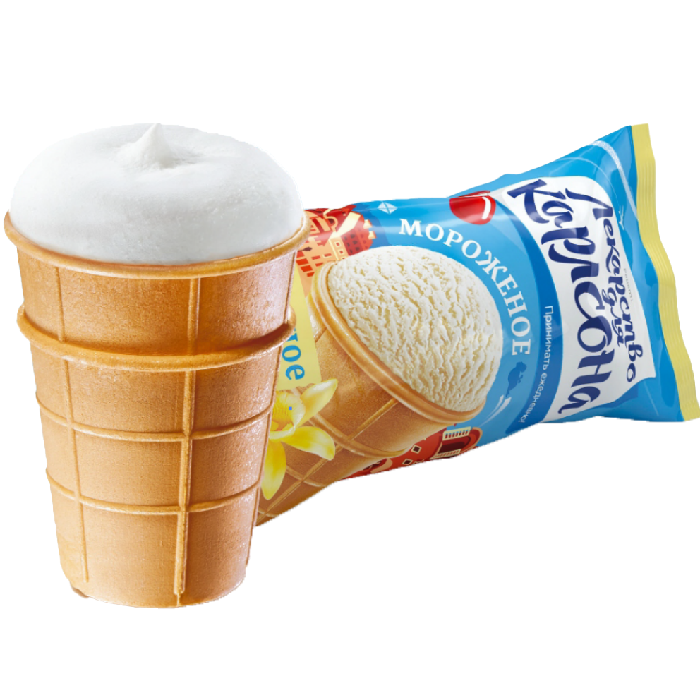 俄罗斯进口蜂鸟冰淇淋普帝同款华夫筒三种口味随意搭配冷链运输